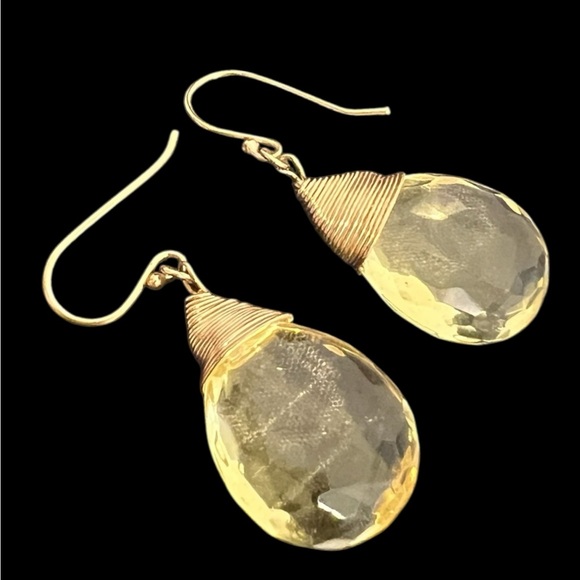 Elegant Gold plated Drop Earrings - Picture 1 of 6